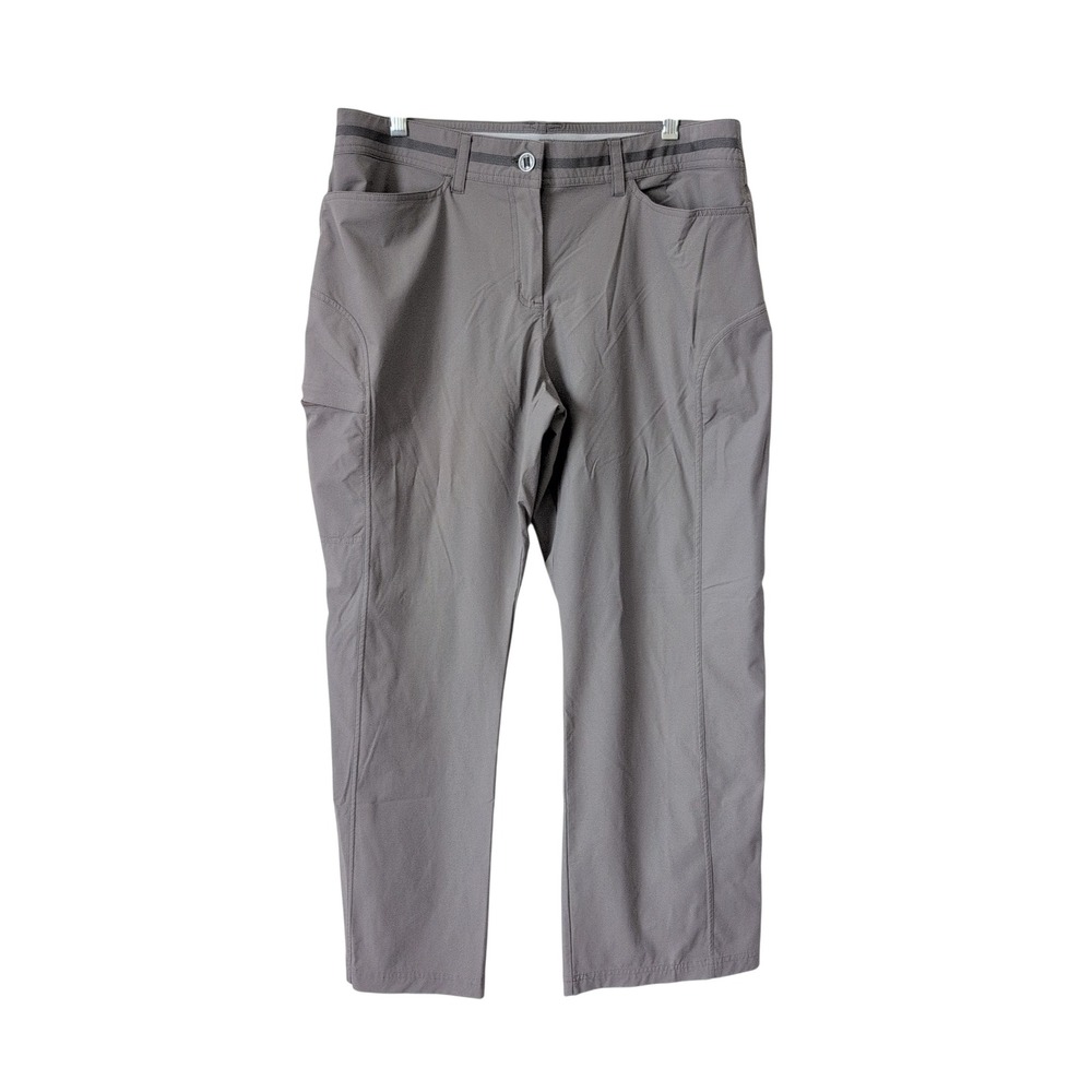 Exofficio Womens Gray Cargo Pocket Pants Lightweight Travel Hiking Outdoor Sz 16